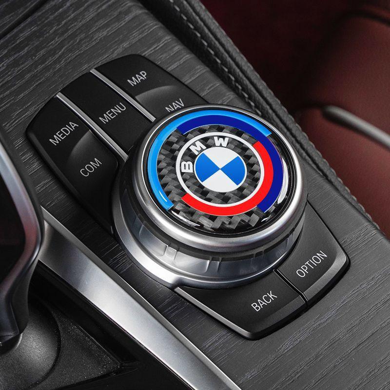 For BMW M X1 X3 Carbon Fibre Car Knob Sticker Decoration Accessories For BMW 1 2 3 4 5 7 Series X1 X3 X4 X5 X6 X7 F10 F20 F30 G20 G30 F15 F16