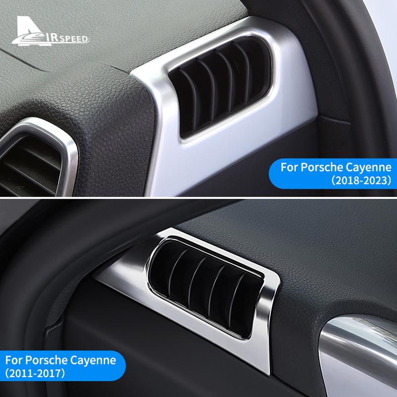 Chrome Abs Car Front Side AC Air Outlet Vent Trim Cover for Porsche Cayenne 2011- Decor Interior Auto Accessories