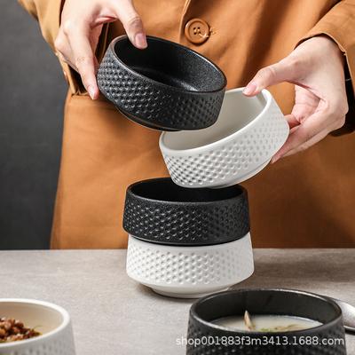 Простая керамическая миска для риса. Маленькая миска с рисунком в виде молотка. Премиальная миска диаметром 4,5 дюйма. Один десерт.