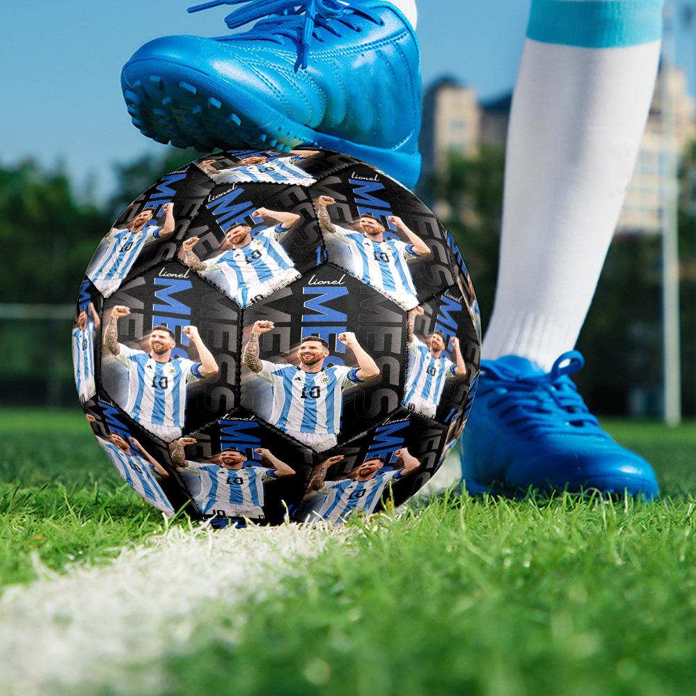 Golden Messi Glory Size 5 Soccer Balls, High-Quality, Anti-Slip, Protective Football, a Unique Gift Suitable for Birthdays, Christmas