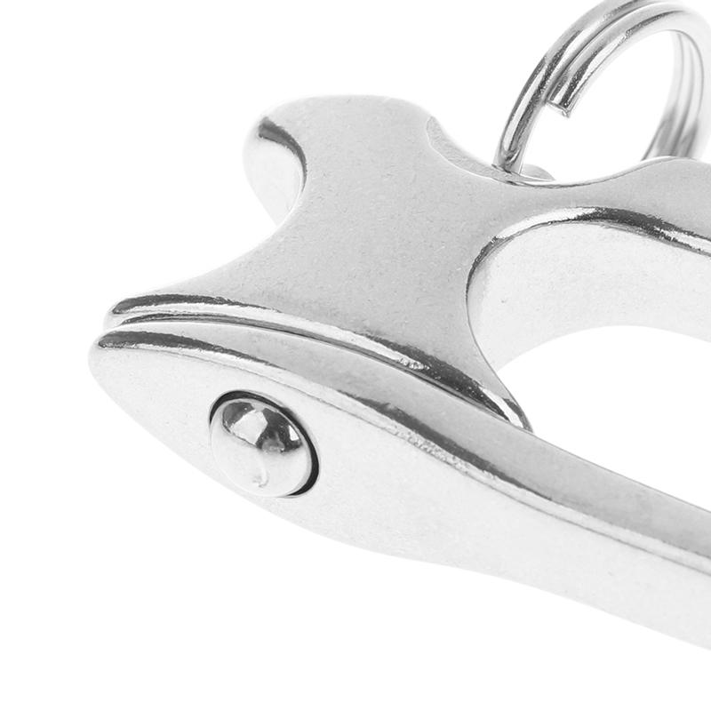 Нержавеющая сталь 2 дюйма Морской карабин с защелкой, быстросъемная пряжка, скоба-соединитель, звенья для шнурка для морской лодки, корабля