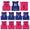 FINTA Soccer/Futsal Adult One-Size-Fit Sublimation Reversible Bibs, Set of 10 (Numbers 2-11), FT3529 (7221), Pink X Blue