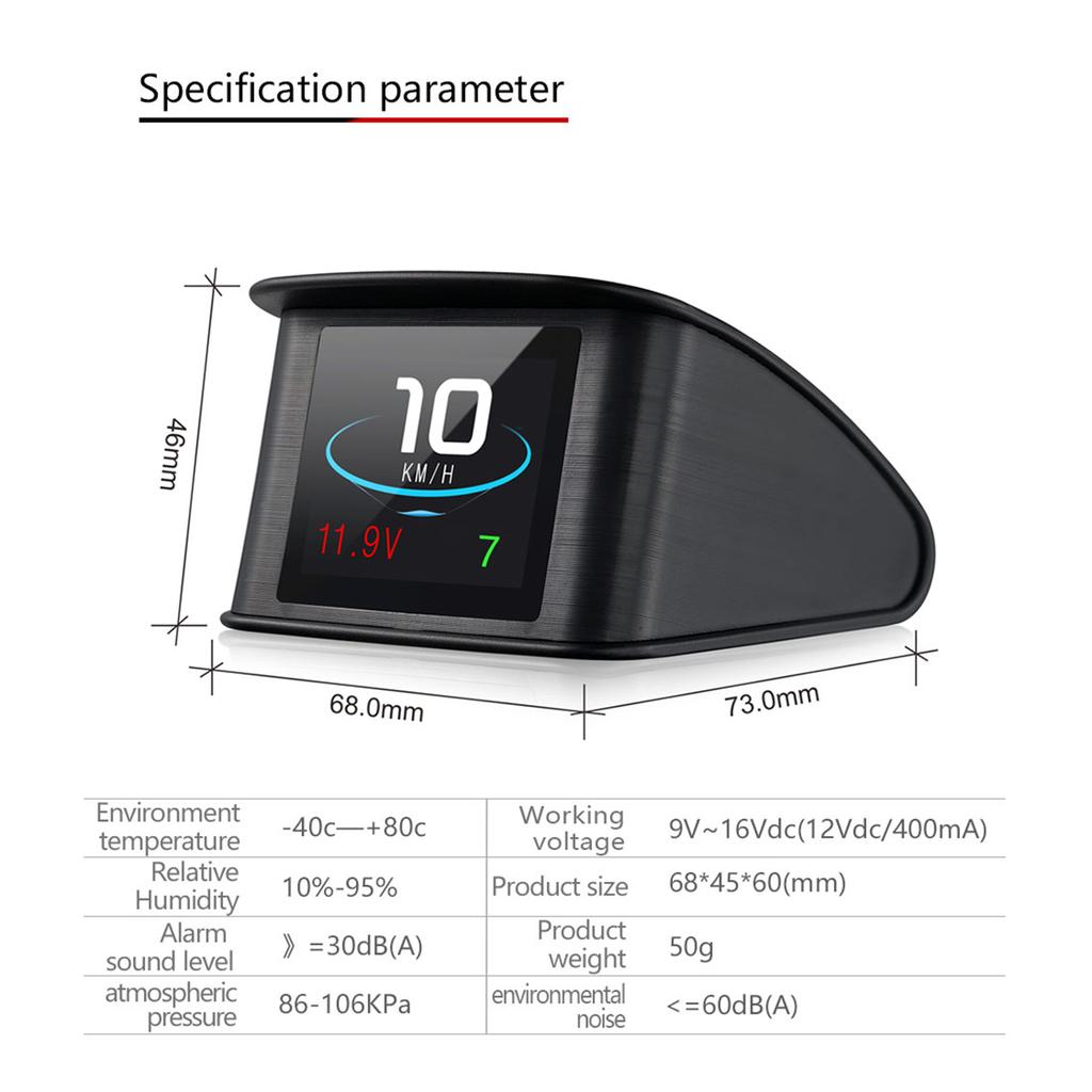 Дисплей Smart HUD, универсальный GPS-дисплей с диагональю 2,2 дюйма и отображением скорости, высоты, напряжения,