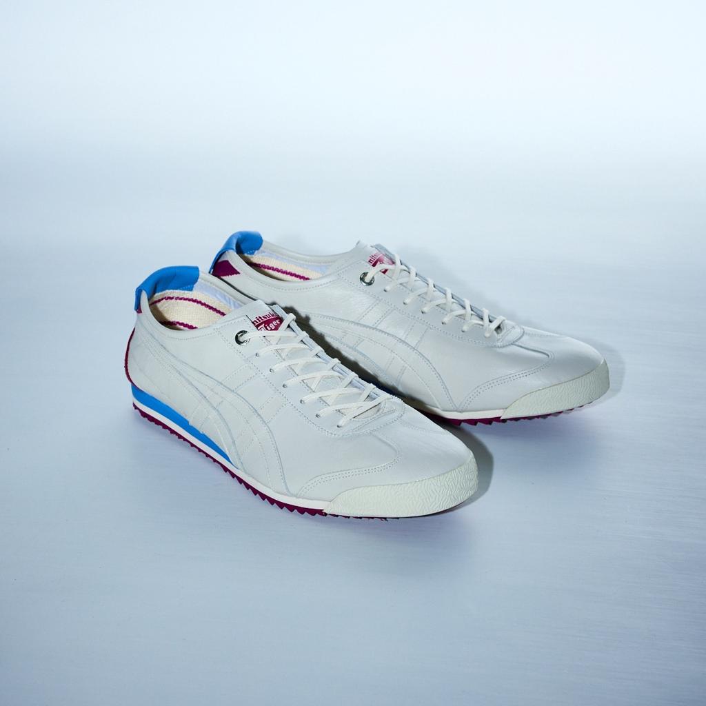 Унисекс кроссовки Onitsuka Tiger Mexico 66 SD Крем Небесно-голубой Ягодный крем/Крем
