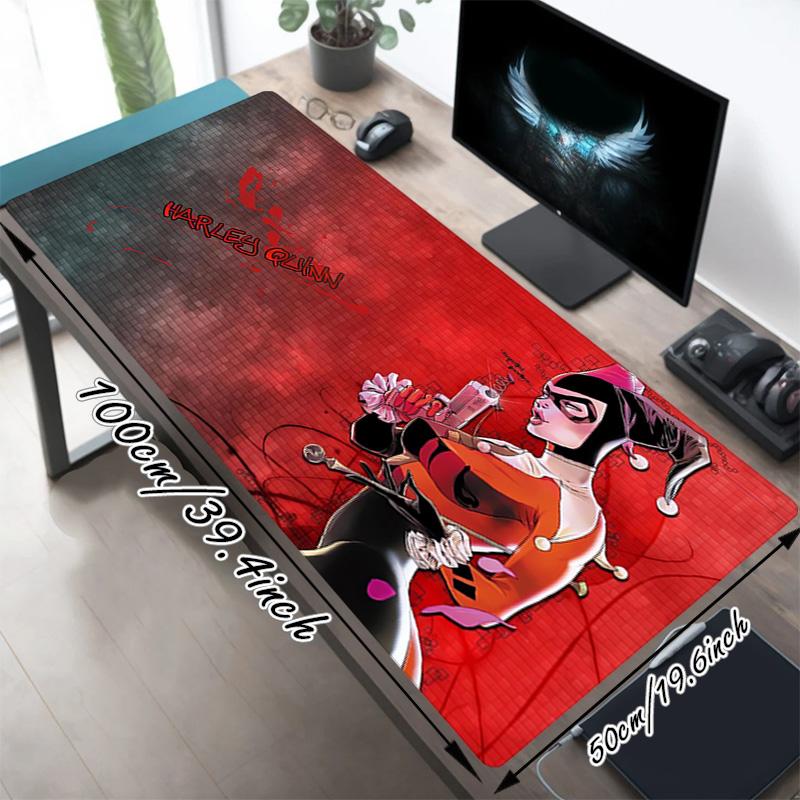 Harley Quinn Xl Gaming Mouse Pad Nonslip Rubber Base Stitched Edge Waterproof Desk Mat For Pc Laptop Gamer Office Computer Accessories C927342