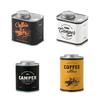 1Pc Tinplate Canister For Kitchen Multi-Functional Sealed Coffee Canister Reusable Coffee Canister Outdoor Storage Multi-Color
