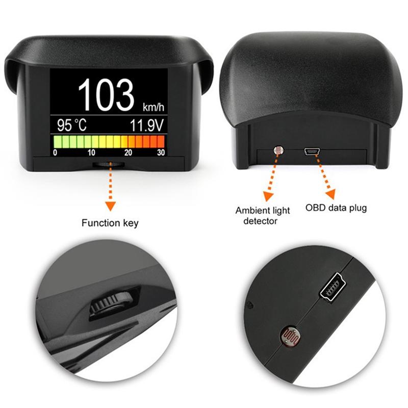 SXR-Car Цифровой спидометр Автомобильный дисплей прибор A202 OBD2 OBD2 Head-Up Display Дисплей поездки Скорость