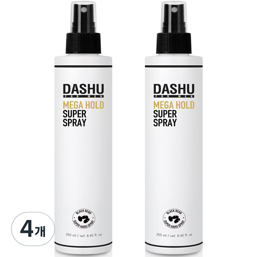 DASHU For Men Premium Mega Hold Super Hair Spray, 250ml, 4 Pcs.