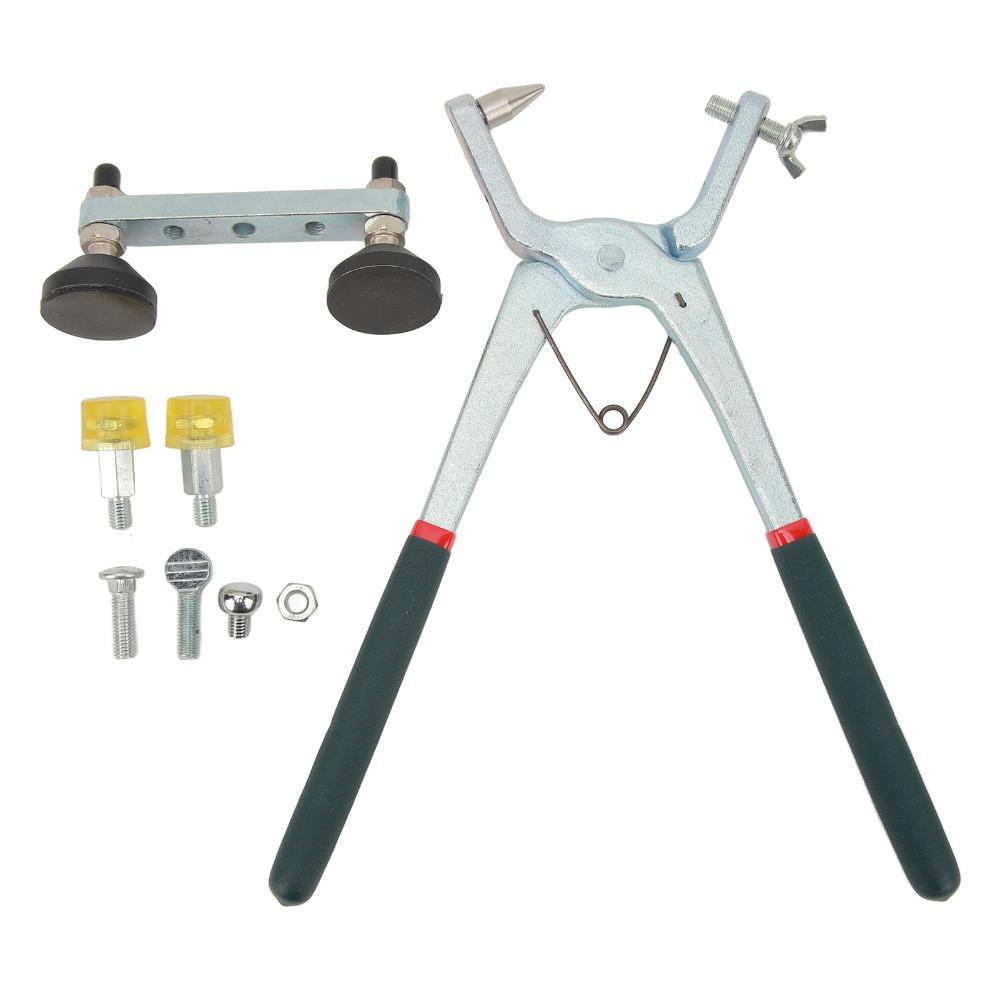 Universal Dent Repair Pliers Kit 6 Interchangeable Tips Auto Body Dent Pliers Door Edge Dents