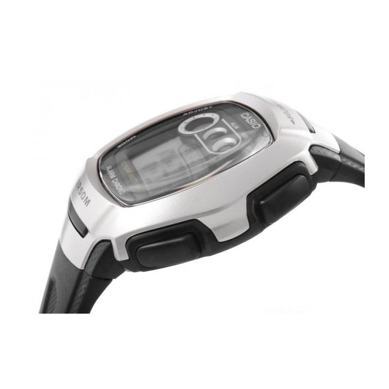 Casio Водонепроницаемый и ударопрочный механизм кварцевый механизм ремешок из смолы японские и корейские часы мужские часы серый циферблат W-210-1AV