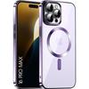 Protective Case - BOOLING - for iPhone 16 Pro Max - Soft Silicone - Purple - Magnetic Ring