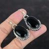 Серьги из черного оникса, серьги из натурального драгоценного камня, серьги из стерлингового серебра 925 пробы, серьги ручной работы, ювелирные изделия из черного оникса, подарки для жены, антикварная серьга