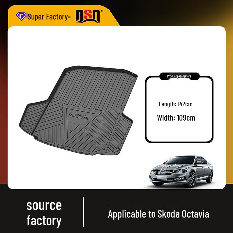 Коврик в багажник Skoda Octavia/Octavia PRO/Rapid TPE - Водонепроницаемый и износостойкий, цельноформованный.