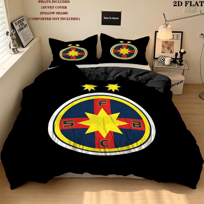 Fcsb Pattern Bedding Quilt Set Quilt Cover Pillowcase Home Birthday Gift(1 * duvet cover + 2 * pillowcase, without core)