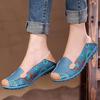 Women Shoes Ballet Summer Flower Print Women Shoes Genuine Leather Loafers Ladies Flats Shoes Woman