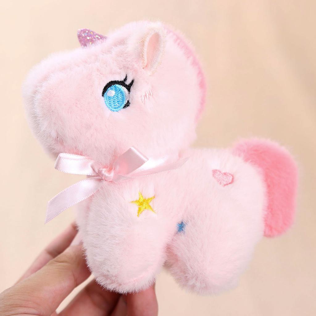 Cute Unicorn Pendant Pony Plush Toy Bag Pendant Doll Keychain Wedding Grab Machine Little Doll