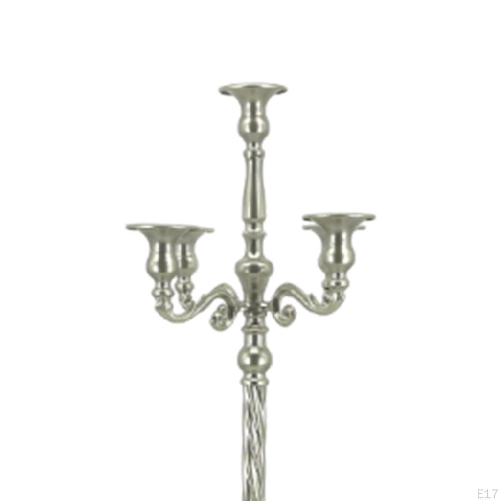 Candelabra 5 Arms Metal Candle Holder Candlestick Table Centerpieces for Festive Party Decor