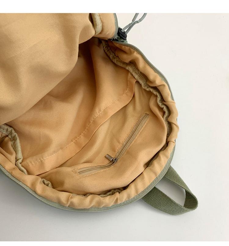 Washed Canvas Schoolbag Women's Casual Backpack College Students' Casual Class Backpack