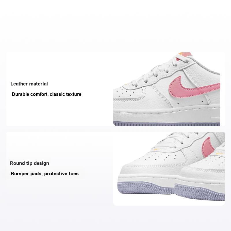 Nike Детские кроссовки Air Force 1 GS White Coral Chalk Laser-Orange Indigo-Haze DV7762-100