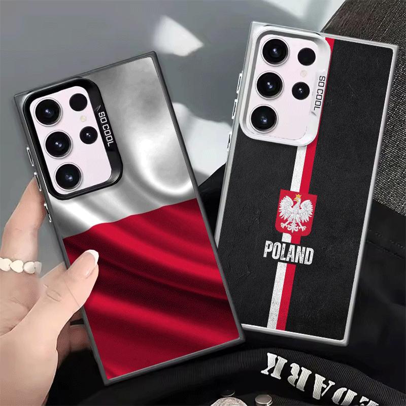 Чехол для телефона с флагом Польши (бело-красный), мягкий, для Samsung Galaxy S24 S25 FE S26 Edge S23 Ultra S22 Plus S21 + Ударопрочный задний чехол