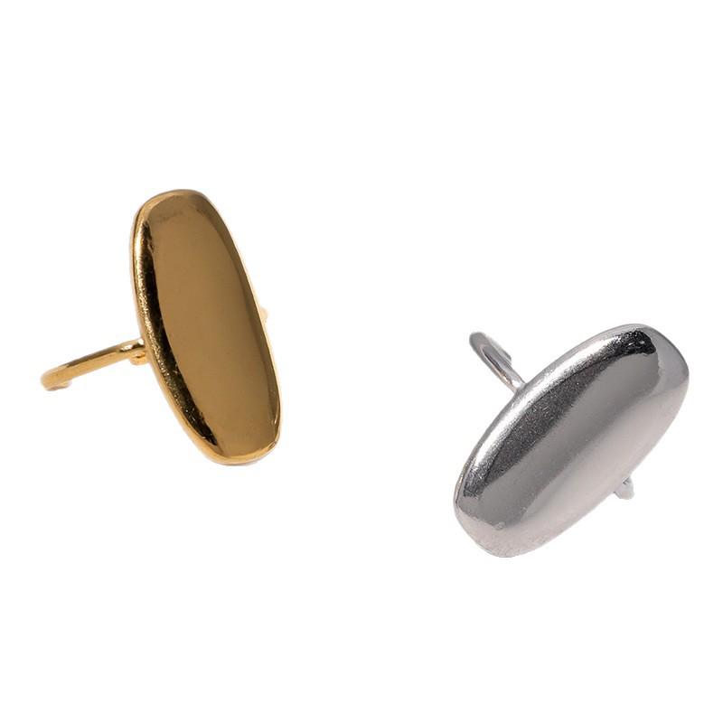 Регулируемое открытое кольцо из нержавеющей стали с золотым покрытием для женщин - Высококачественное, полированное ювелирное изделие из титановой стали