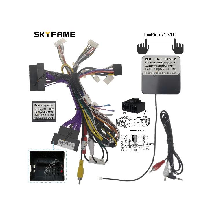 SKYFAME Автомобильный 16-контактный адаптер жгута проводов Canbus Box Декодер Кабель питания для Android-радио для BMW E60 3/5 серии E61 E63 E90 E91 E92