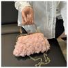 Luxury Polyester Fiber Evening Bags Chiffon 3D Flower Banquet Bag Chain Clutch Handbag Women Crossbody Bag