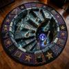 3D Illusion Halloween Round Rug Witch Ghost Black Cat Mummy Demon Magic Pattern Decorative Floor Mat Living Room Bedroom Indoor