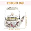 Stove Top Enamel Tea Kettle: Vintage Floral Whistling Tea Pot Farmhouse Water Boiling Pot Household Stove Top Whistling Tea Kettle 2. 5L
