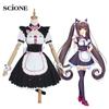 10 шт. наборы для вечеринки Chocola NEKOPARA косплей Chocolahalloween ванильное платье горничной костюм кошка Неко девушка NEKOPARA косплей женский костюм игра