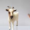 Animal Model Lovely Shape Collectible PVC Simulation Goat Model Figure for Gift