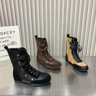 Новый стиль старая цветовая гамма круглый носок ремешок ботинки Мартина боксерские ботинки тонкие ботинки короткие ботинки