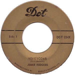 Пластинка 7 дюймов JIMMIE RODGERS - Honeycomb / Kisses Sweeter Than Win DGT034X DOT 1964 Канада Рок Б/у