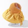 UV Protection Woven Empty Top Cap Sunscreen Vinyl Sun Hats Casual Wide Brim Bucket Hat  Seaside