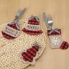 Christmas Cutlery Holder Knife And Fork Cover Bag Embroidered Christmas Tree Cutlery Pocket New Year Party Dinner Table Decor