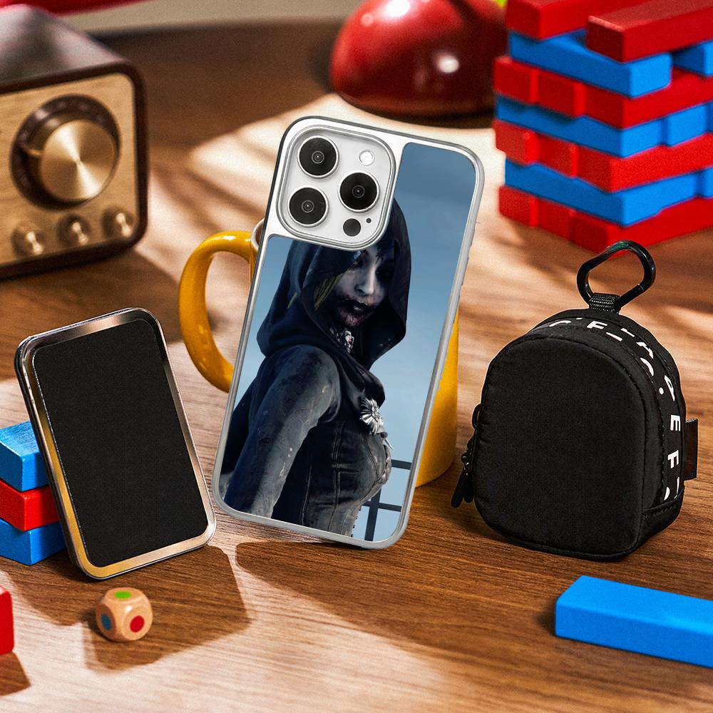 Pop ins thriller evil daughter poster Phone Case for iPhone 16 15 14 13 12 11 Pro Max Sheepskin Silver-edged protective case