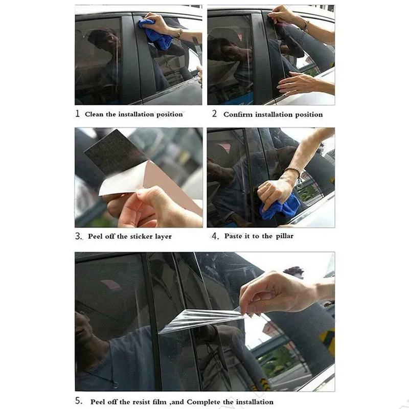 6Pcs Gloss Black Pillar Post Fit For Kia K3 Forte Sedan Window Sticker Cover Door Side Trim Decor Kit