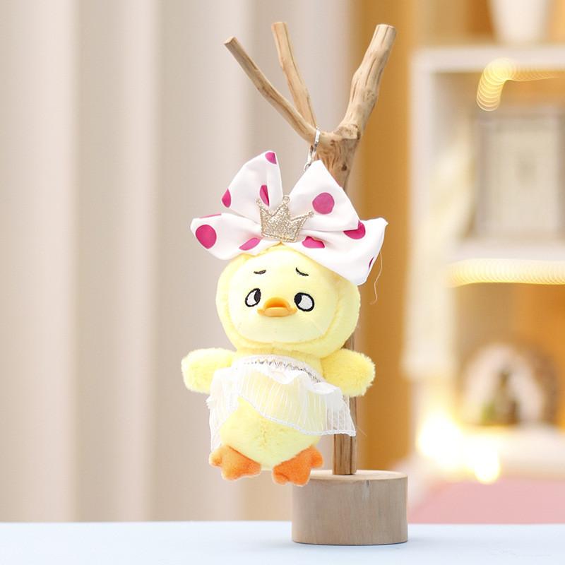 Rabbit Panda Keychain Cute Cartoon Girl Backpack Decorative Pendant Plush Doll