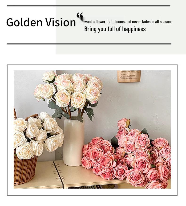 Premium Realistic Artificial Roses Bouquet for Home Decoration and Photography Props