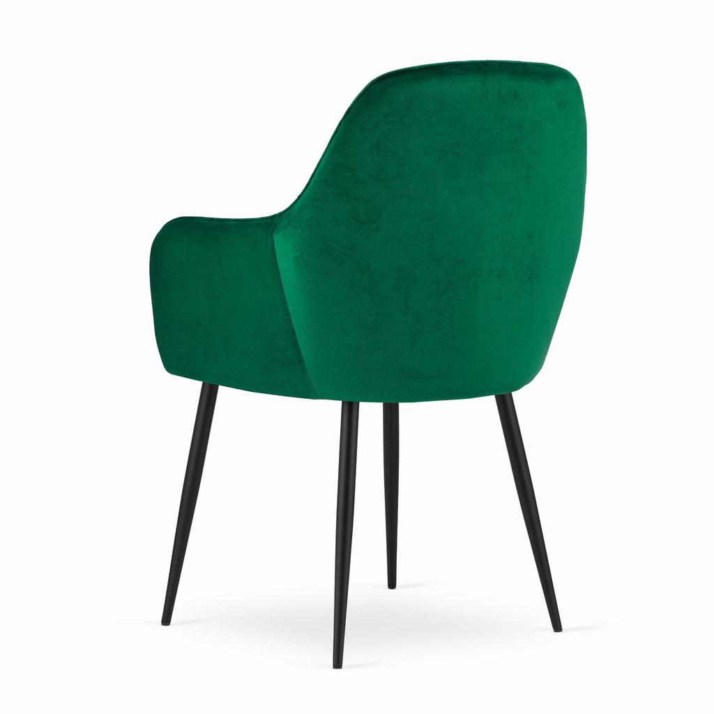 LUGO chair - green velvet / black legs x 1
