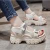 Ladies Muffin Platform Rhinestone Sandals