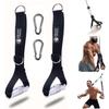 3 In 1 Fitness Adjustable Metal Gym Handles Triceps Rope Cable Machine Attachments for Pulley LAT Pull Down System Workout