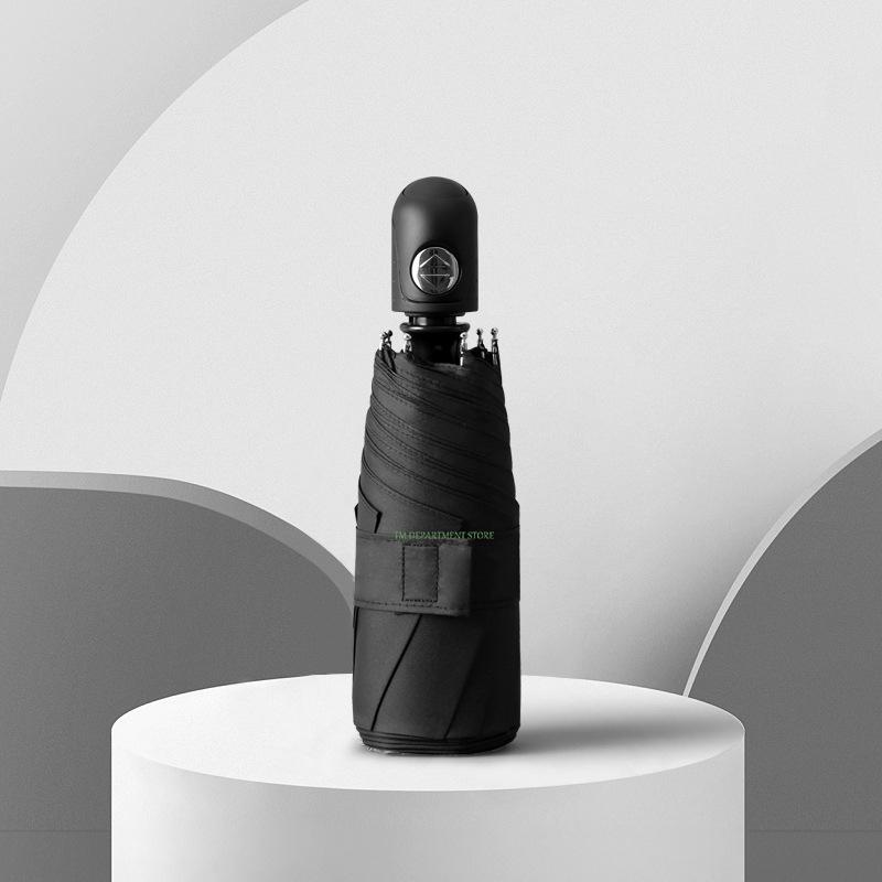 Мини-складной зонт для женщин, полностью автоматический, ветрозащитный, черное покрытие, зонтик от солнца, защита от ультрафиолета, для путешествий, подарки, 8 ребер, 5