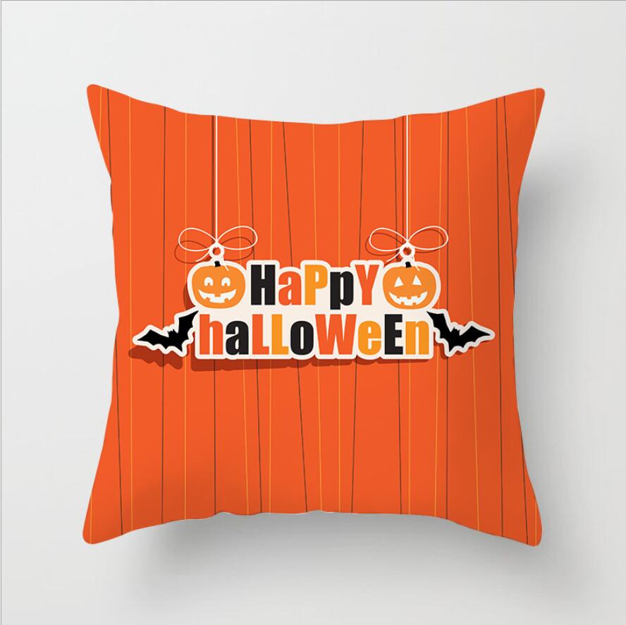 New Style Hello Halloween Print Pillow Case Polyester Festival Home Decor Fabric Sofa Pillowcase Comfortable Car Cushion Cover