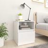VidaXL Bedside Table White 40x40x50 Cm Chipboard