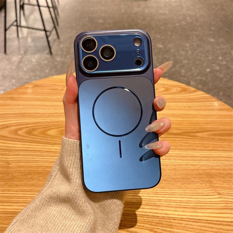 Новый переливающийся легкий металлический чехол для iPhone 17/16 Pro Max; Магнитное крепление для iPhone 15/14/13