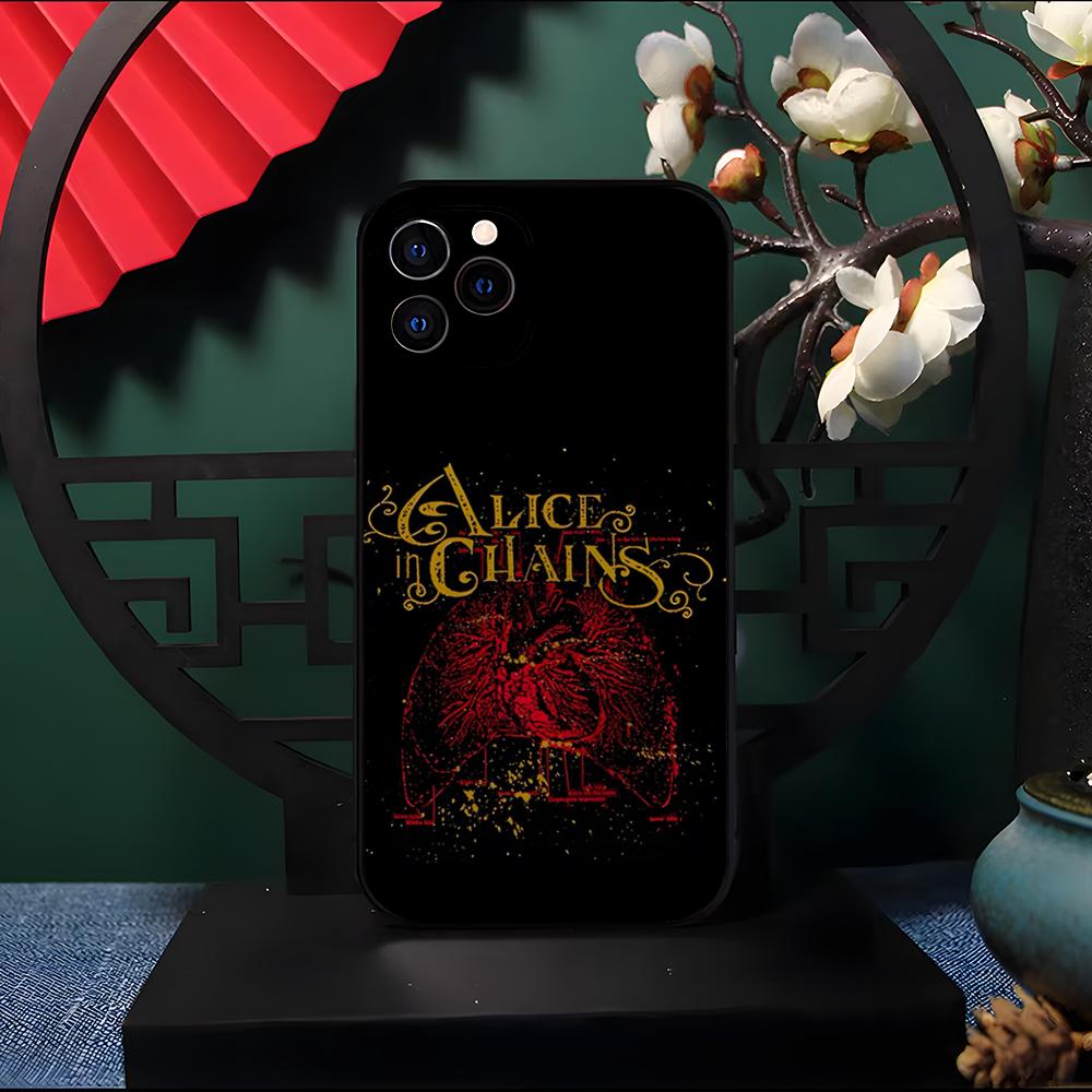 Retro Band Alice In Chains Phone Case For IPhone 17 Pro Max 16 15 14 Pro Max 13 11 Air Plus Silicone Cover