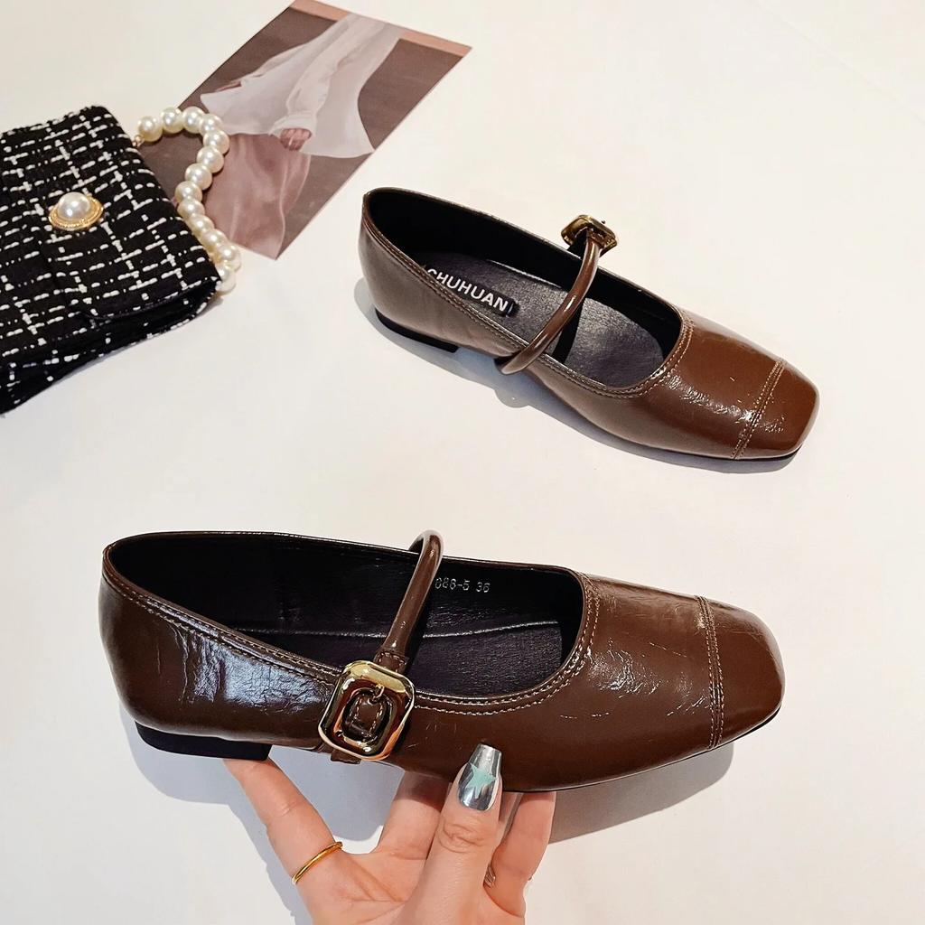 Модные балетки Женские Весенне-осенние Мэри Джейн Новые 2025 Красные Большого размера Женская обувь 41-43 Роскошные женские туфли Zapatillas