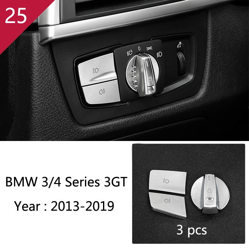 For q6 3 4 Series 3GT F30 F32 F34 Car Styling interior Gearshift AC CD button Panel Door Armrest Decoration Cover Trim Sticker q6