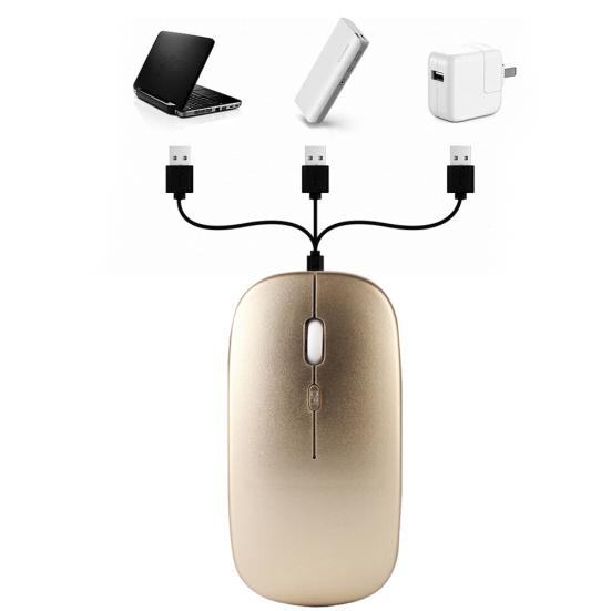 Универсальная ультратонкая перезаряжаемая бесшумная беспроводная мышь для ноутбуков и ПК